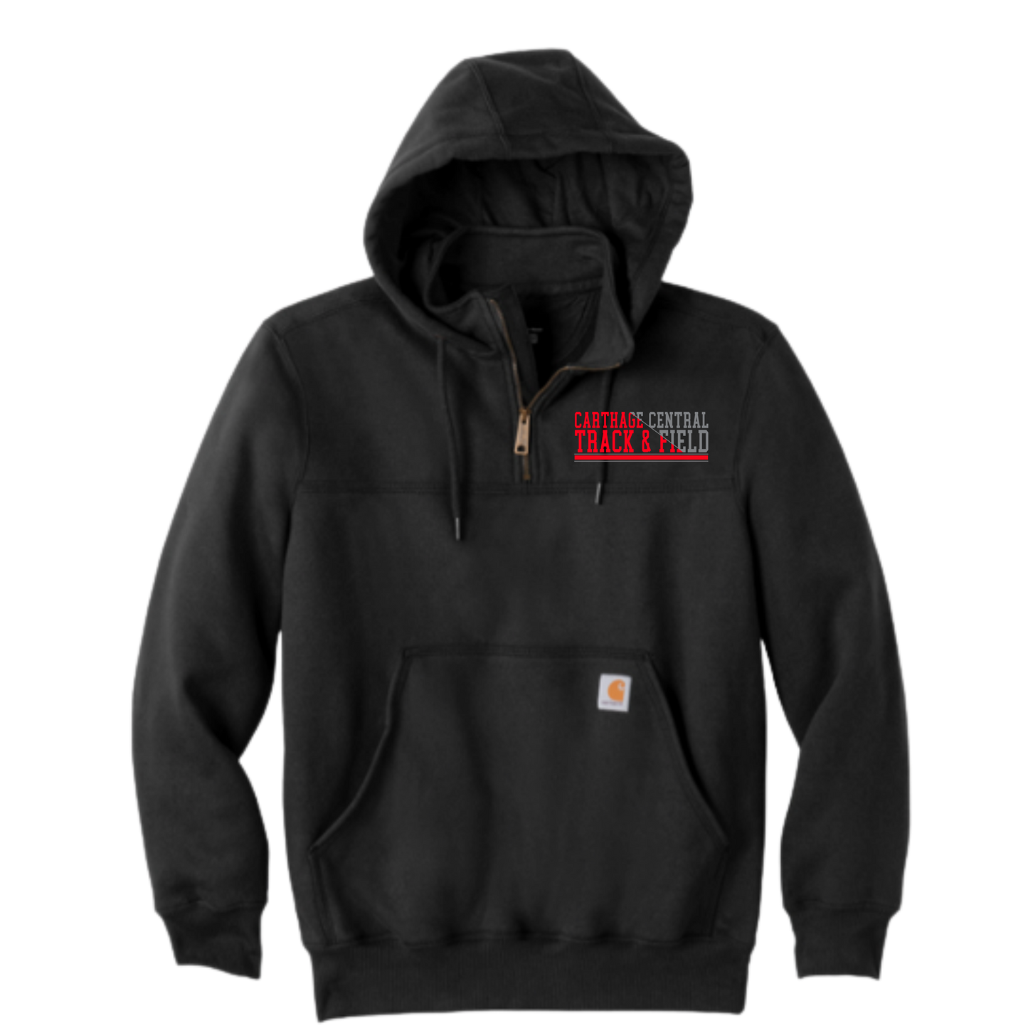 Carthage Track & Field Carhartt® Rain Defender® Paxton Heavyweight Hooded Zip Mock Sweatshirt