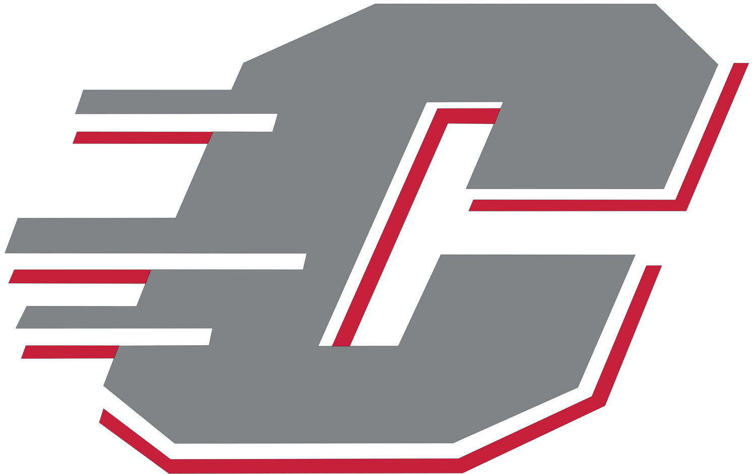 Comets Logo - Red and Gray