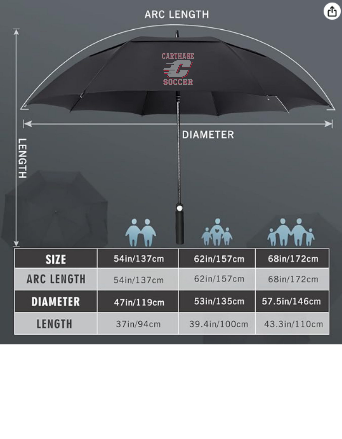Carthage Soccer  - Umbrella