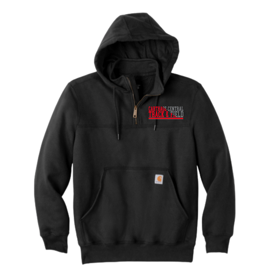 Carthage Track & Field Carhartt® Rain Defender® Paxton Heavyweight Hooded Zip Mock Sweatshirt