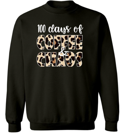 Leopard Coffee and Chaos Crewneck