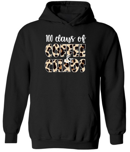 Leopard Coffee and Chaos Hoodie
