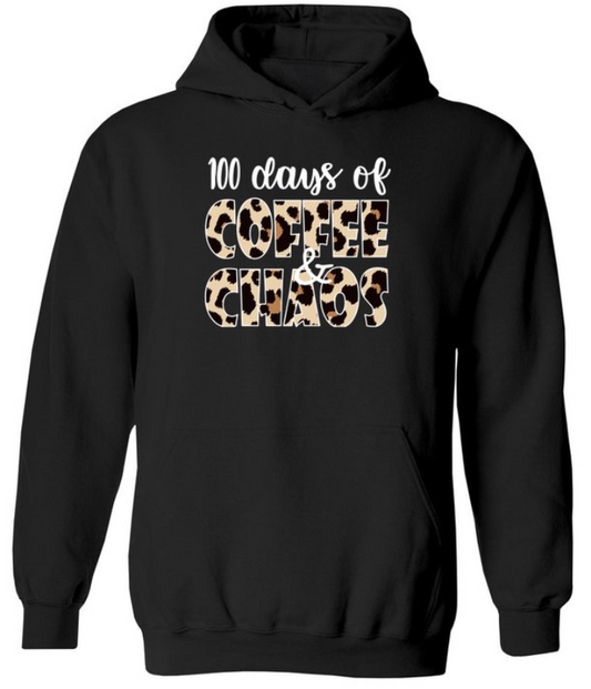 Leopard Coffee and Chaos Hoodie