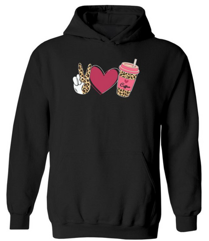 Peace Love and Coffee Hoodie