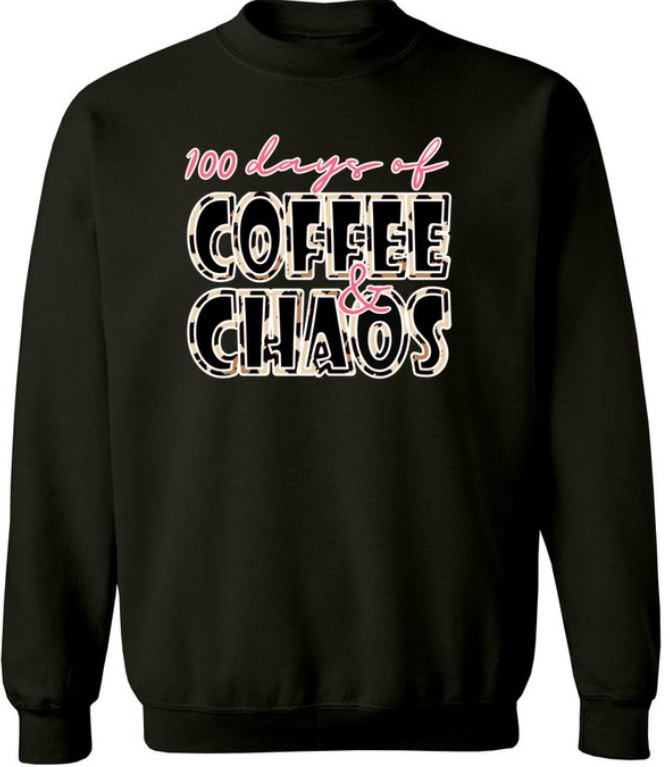 Pink Coffee and Chaos Crewneck