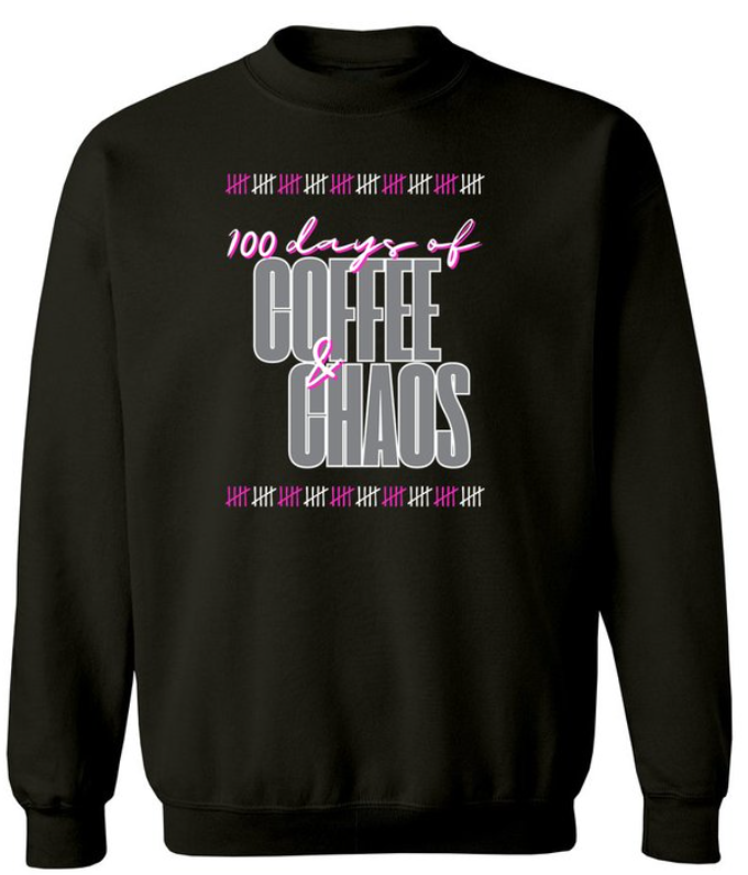 Tally Mark Coffee and Chaos Crewneck (Pink)