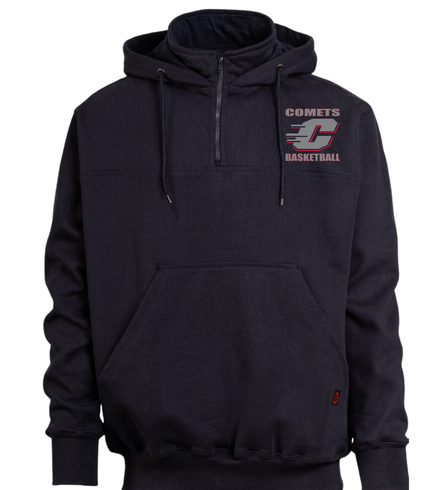 Comets Logo Heavyweight 1/4 Zip Hoodie