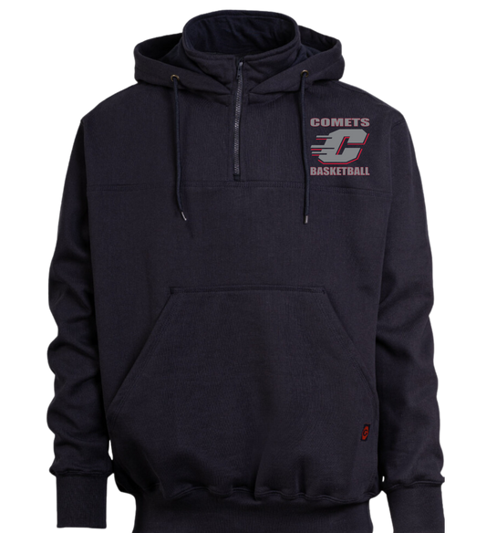 Comets Logo Heavyweight 1/4 Zip Hoodie
