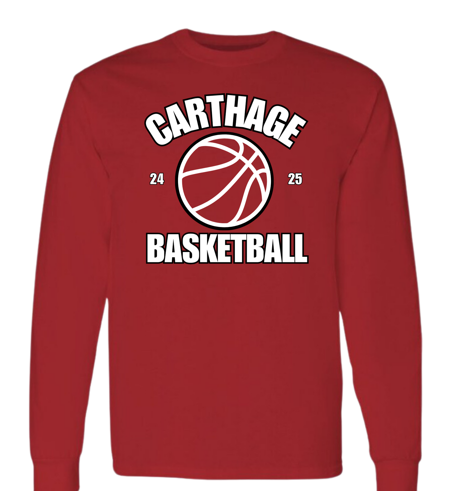 Carthage Basketball 24-25 Long Sleeve