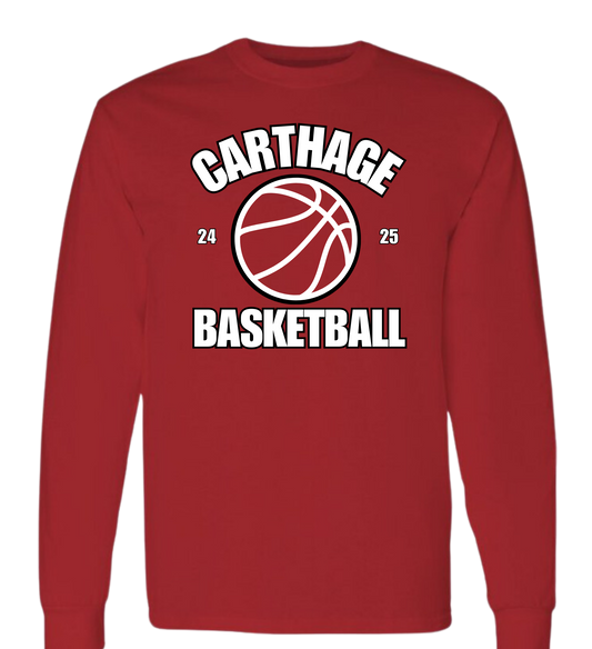 Carthage Basketball 24-25 Long Sleeve